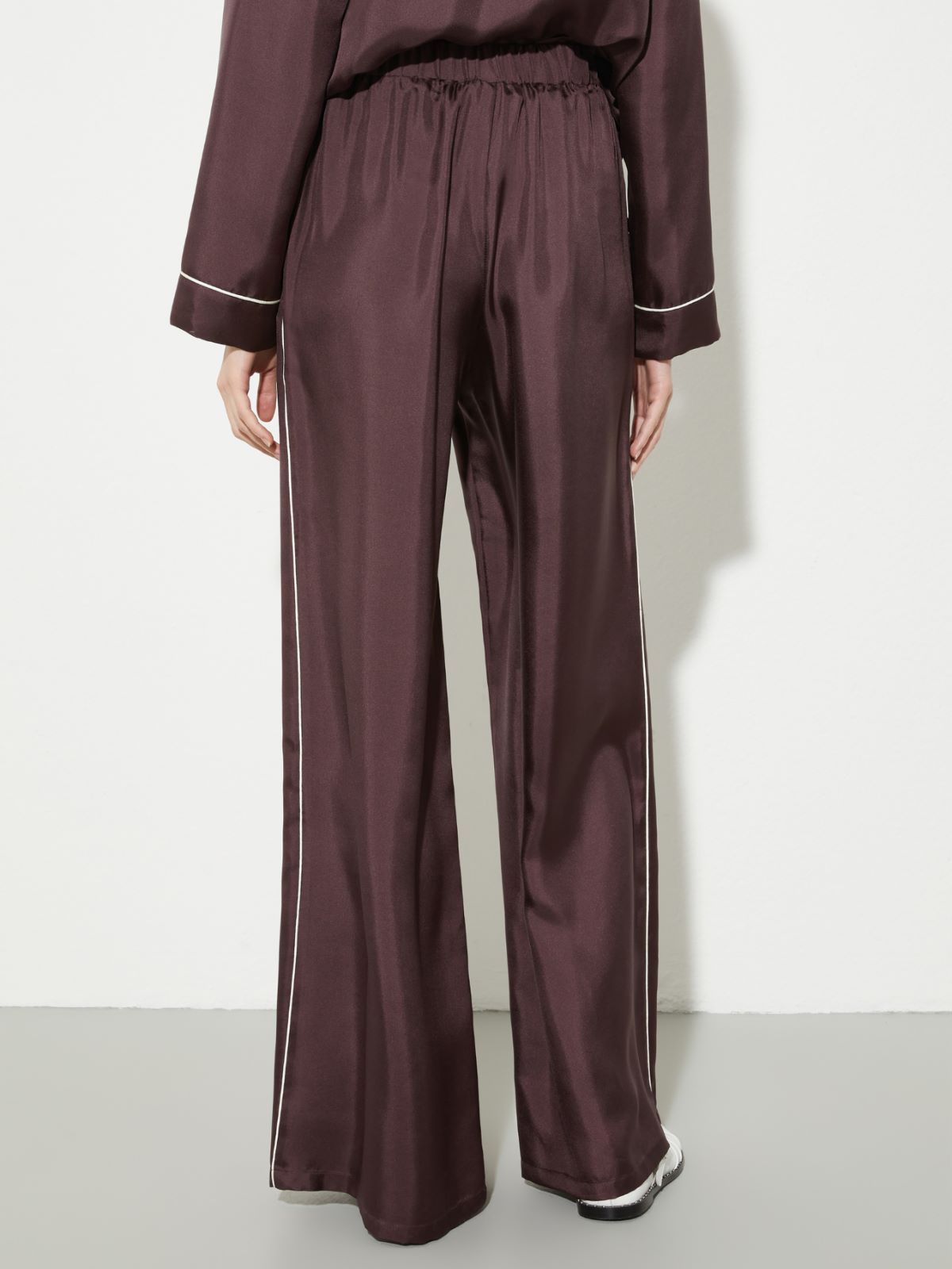 P. Terzini &Co.llaboration silk trousers - AUBERGINE - MAX&Co. - 2