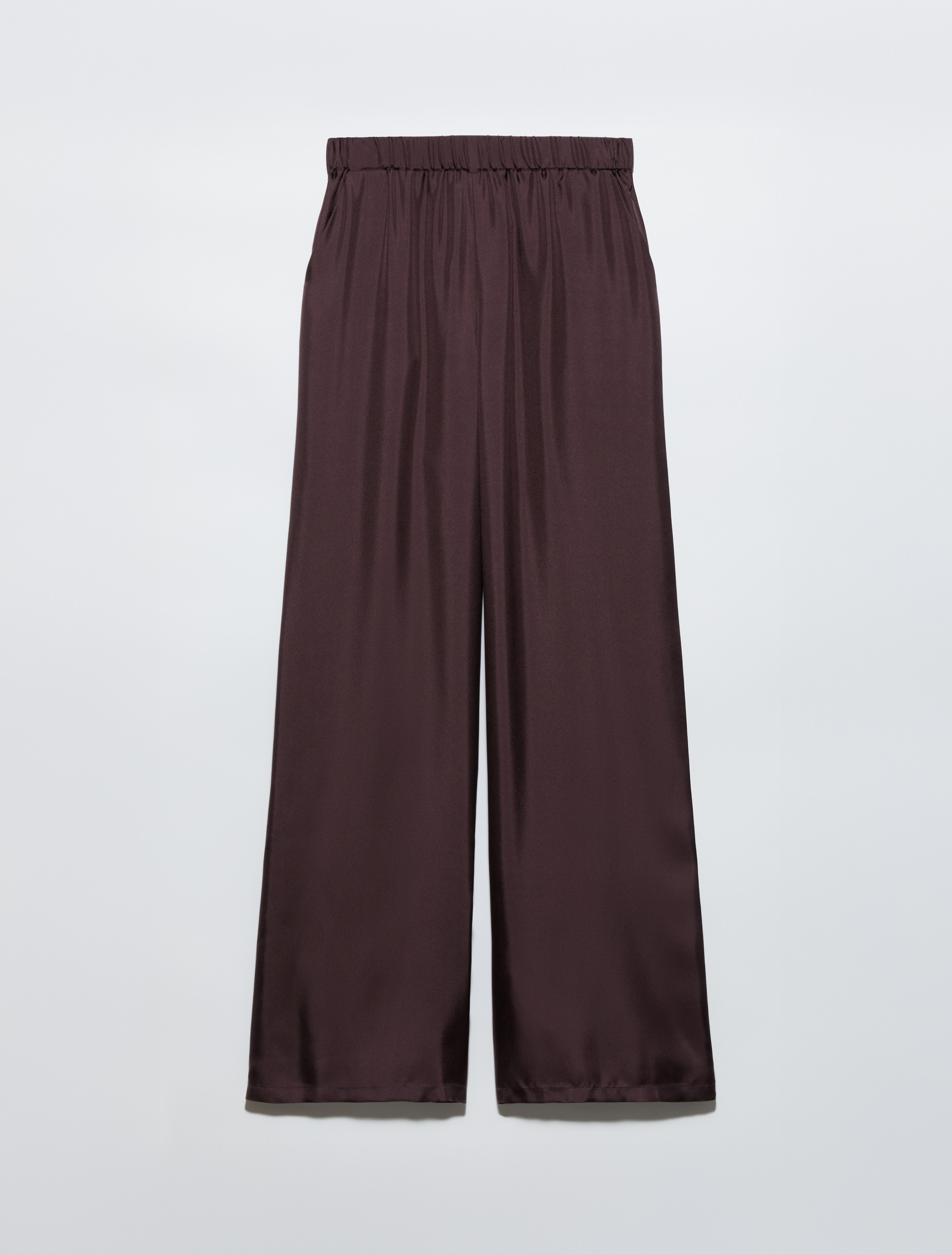 P. Terzini &Co.llaboration silk trousers - AUBERGINE - MAX&Co. - 5