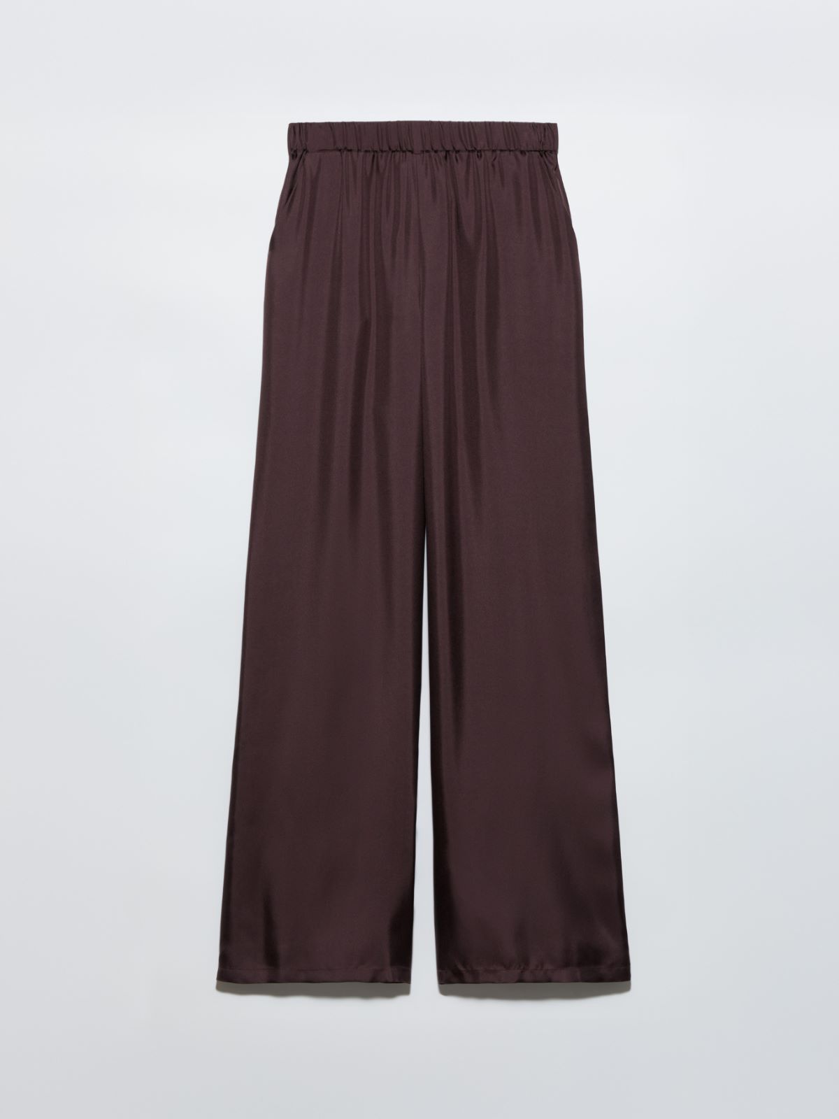 P. Terzini &Co.llaboration silk trousers - AUBERGINE - MAX&Co. - 5