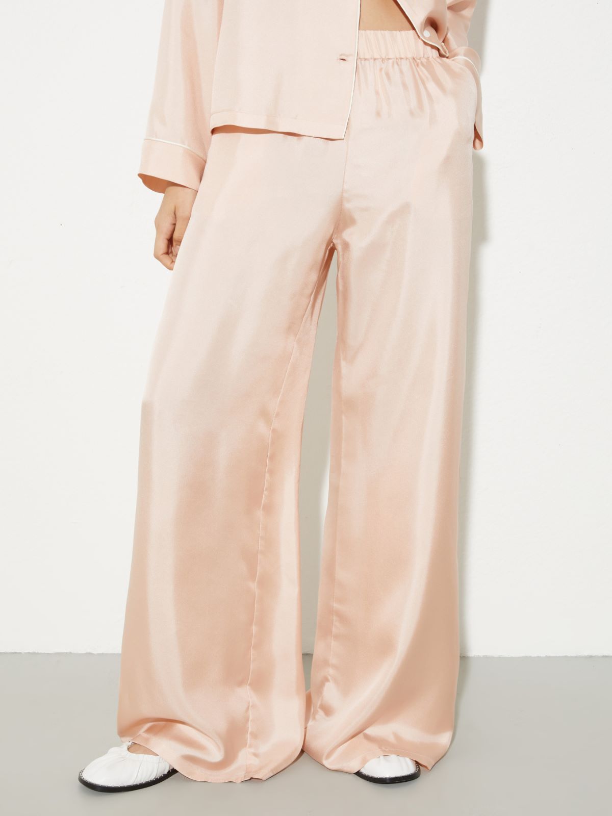 P. Terzini &Co.llaboration silk trousers - PINK - MAX&Co.