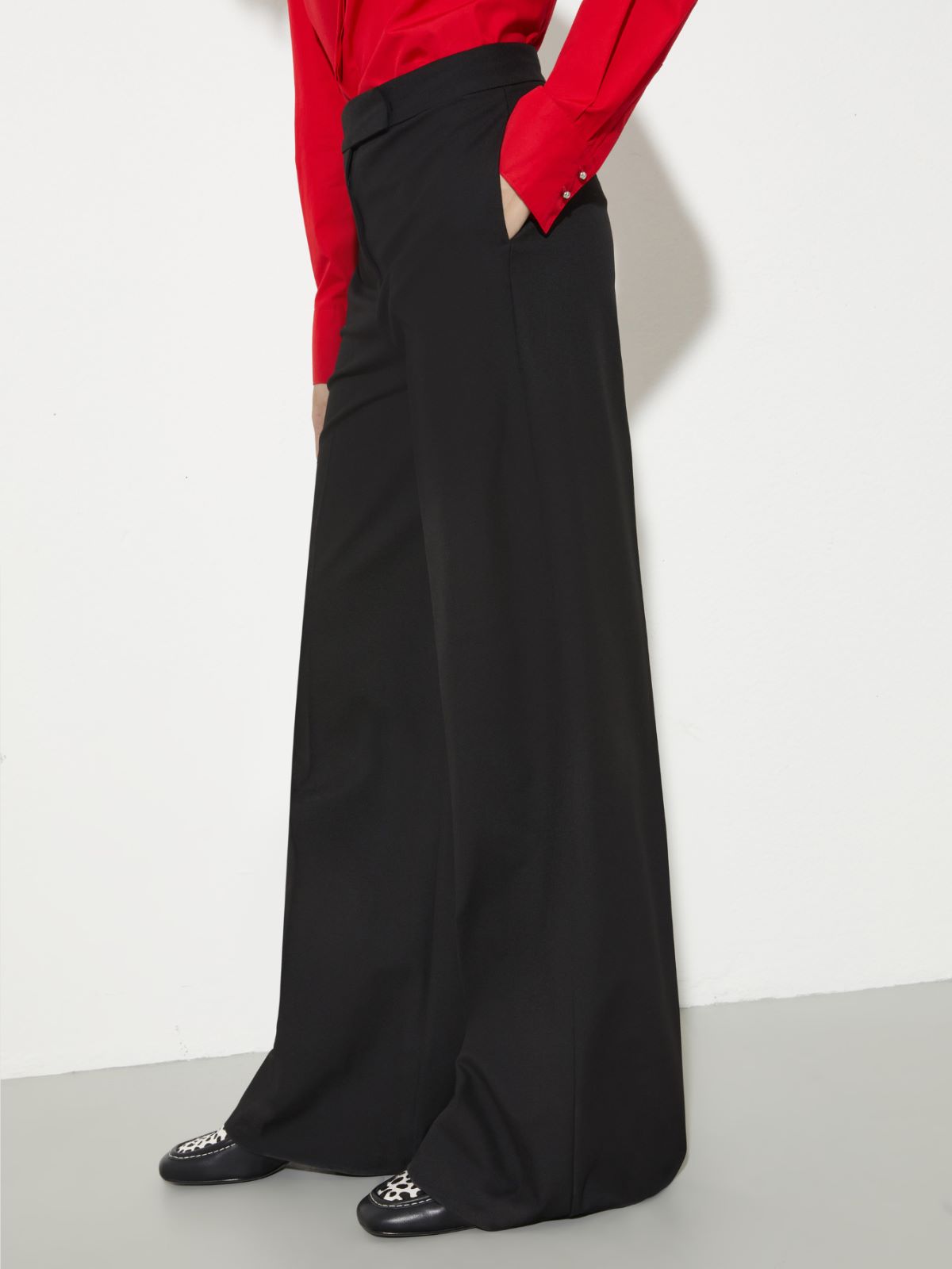 Wide tailored trousers - BLACK - MAX&Co. - 3