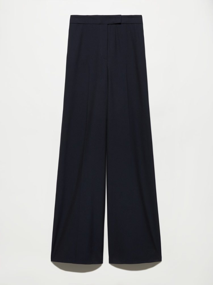 Wide tailored trousers - NAVY - MAX&Co.