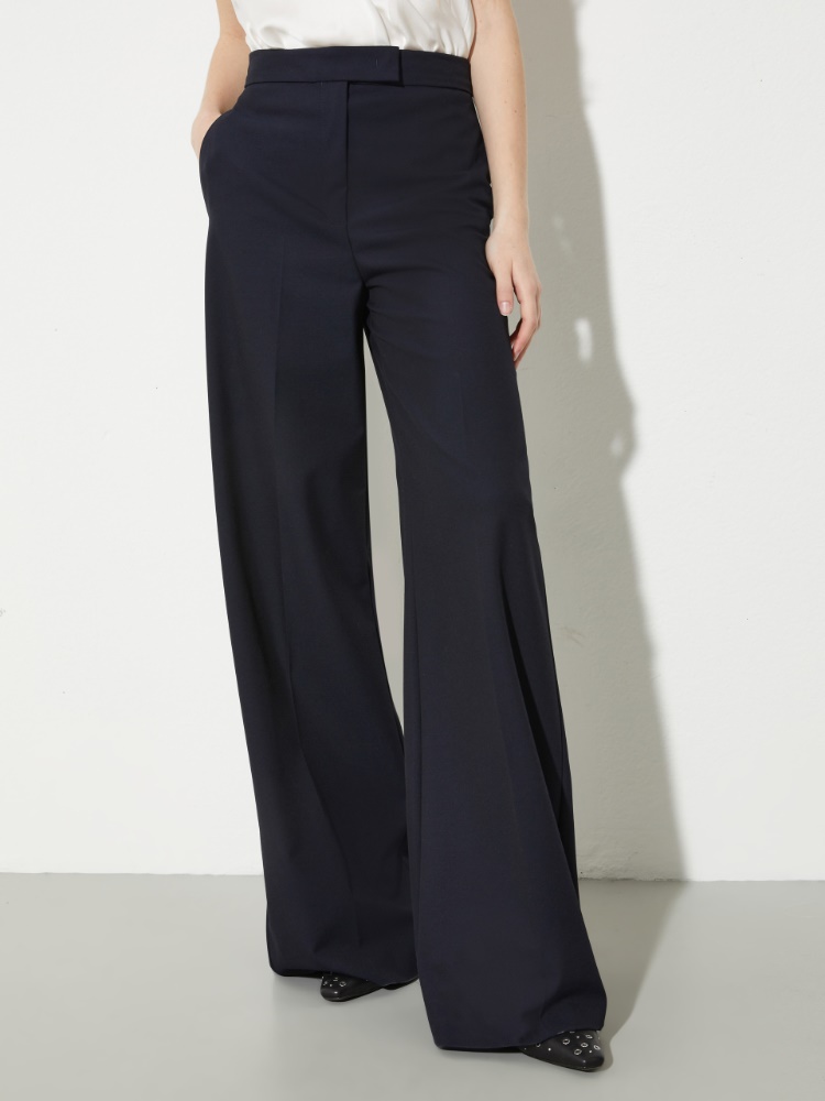 Wide tailored trousers - NAVY - MAX&Co.