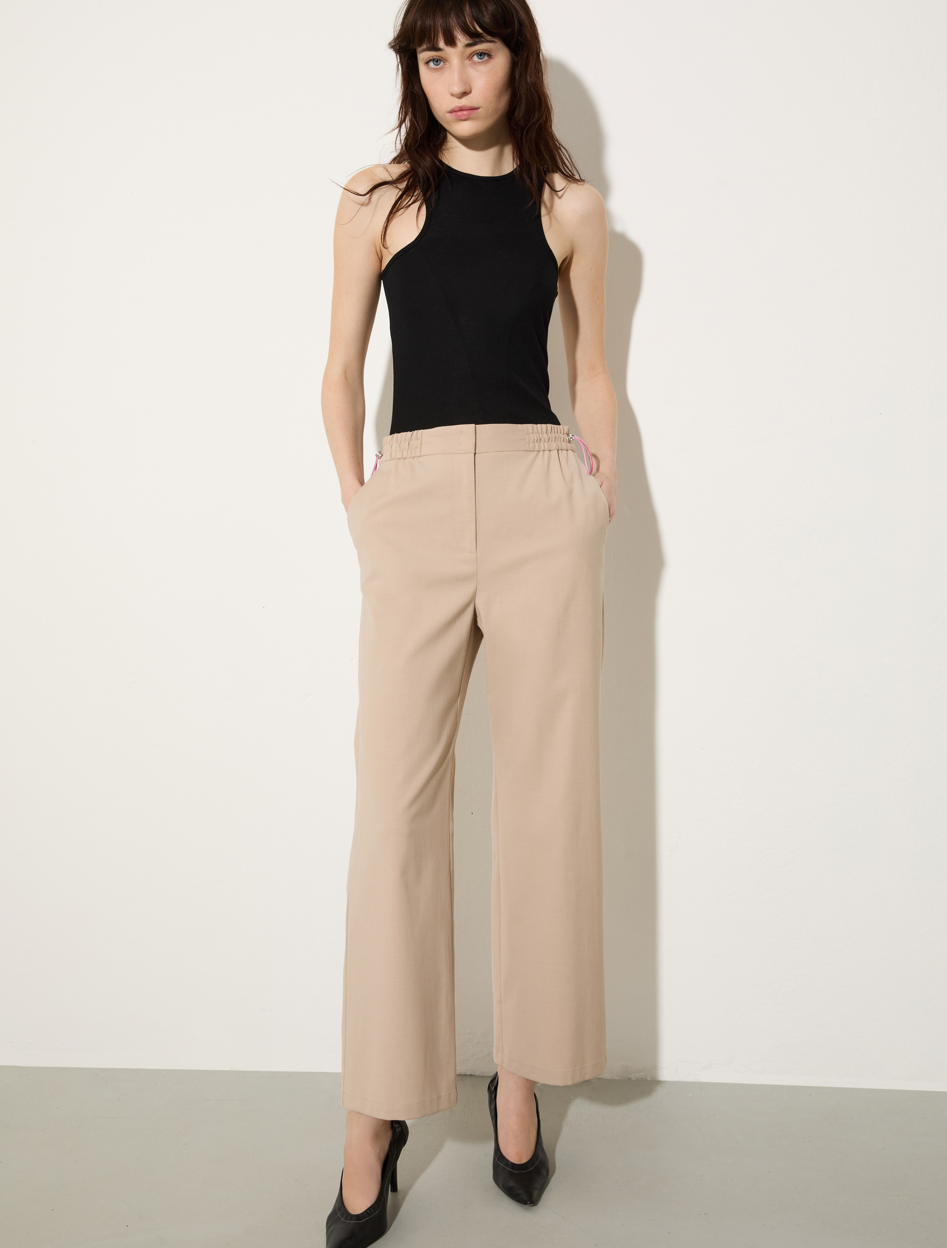 Wool-blend trousers - BEIGE - MAX&Co.