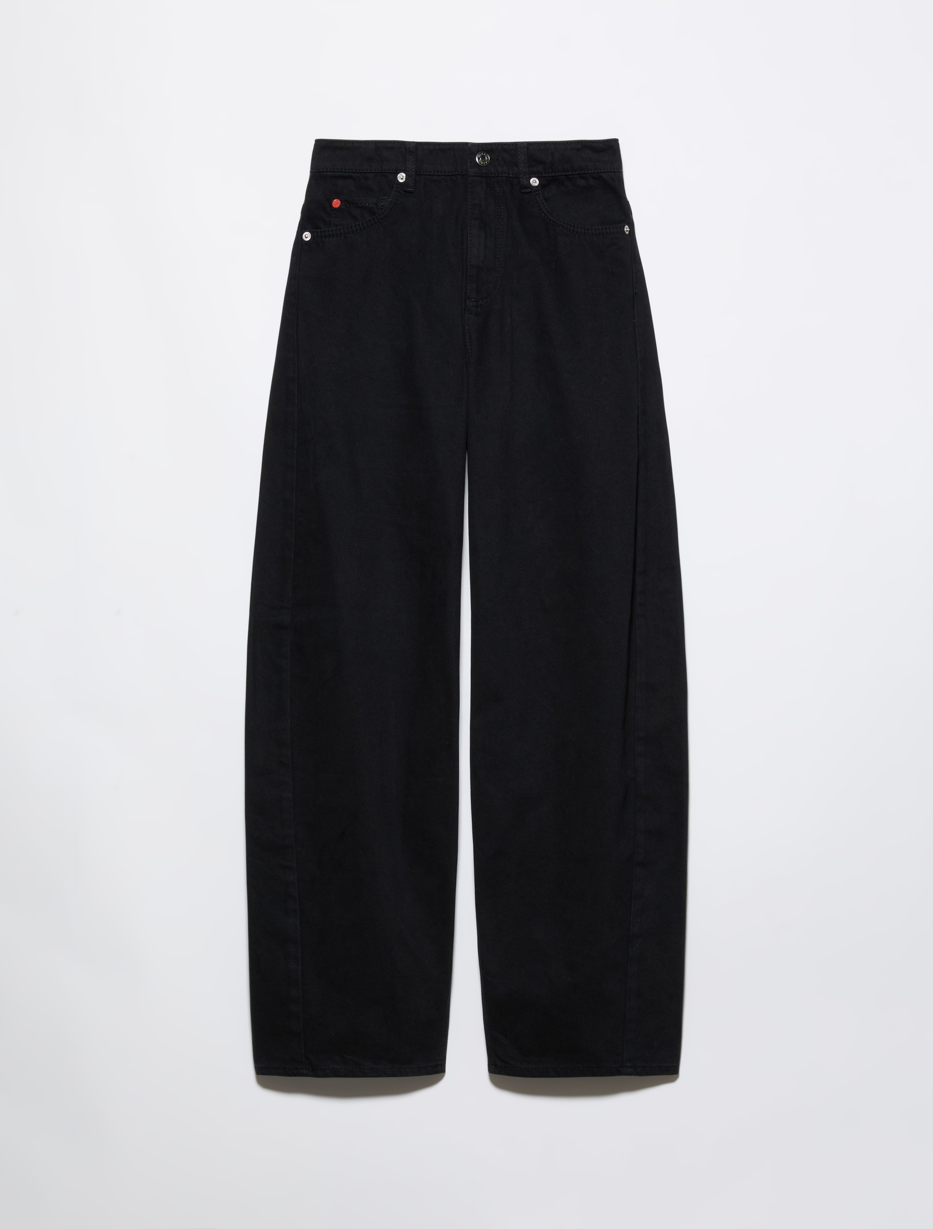 Barrel leg drill trousers - BLACK - MAX&Co. - 5