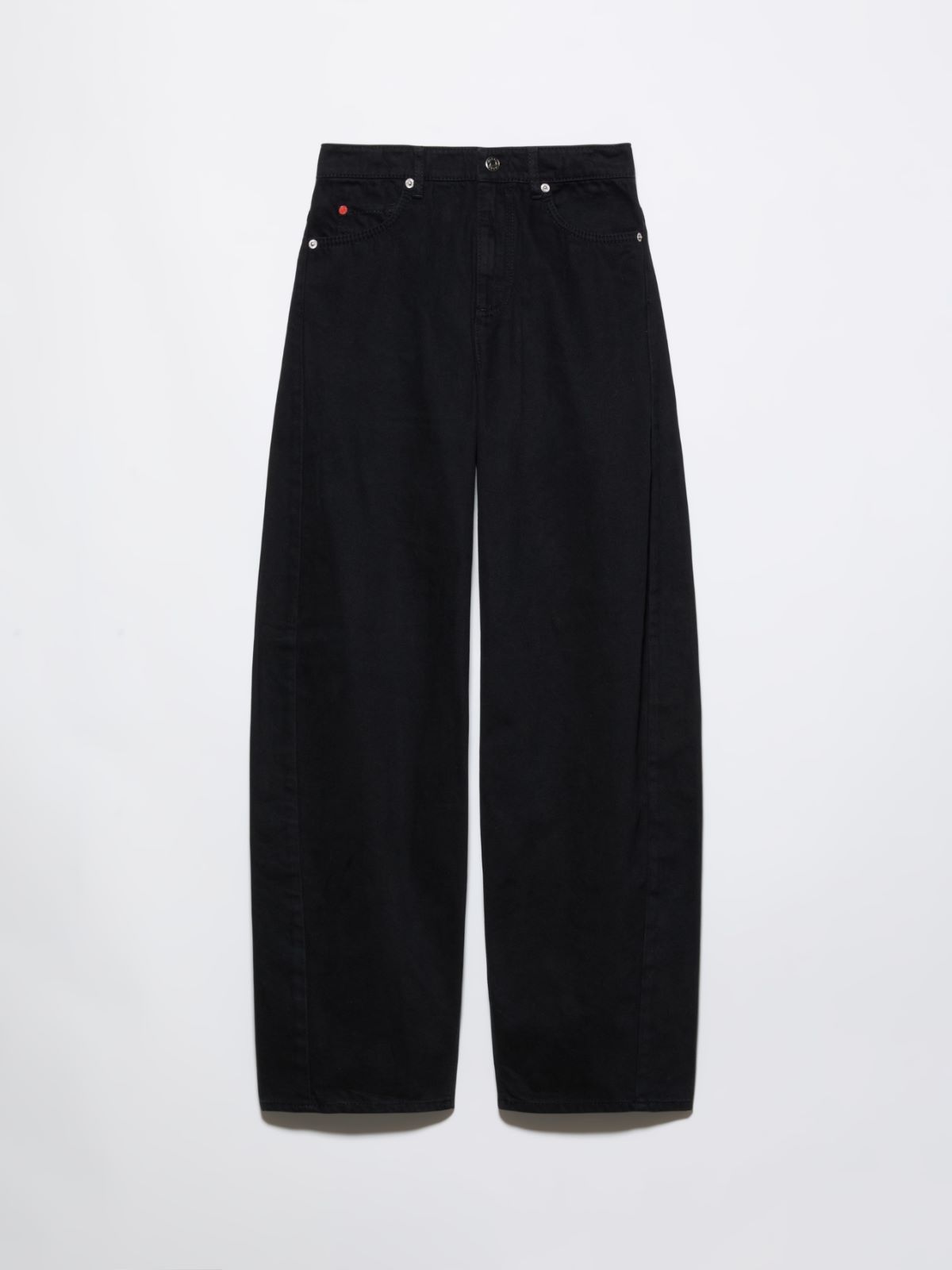 Barrel leg drill trousers - BLACK - MAX&Co. - 5