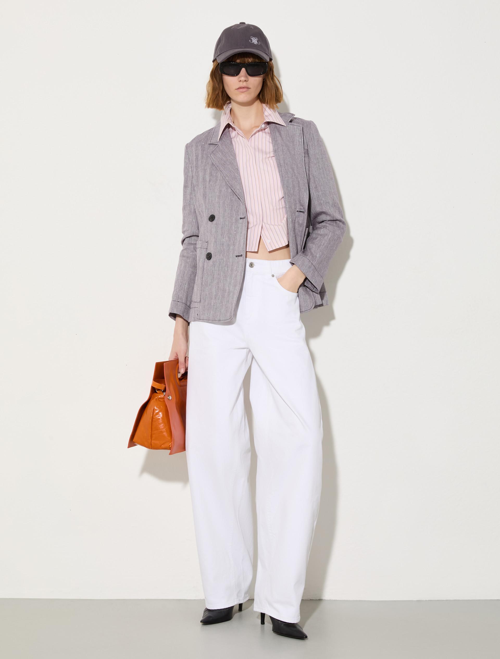 Barrel leg drill trousers - WHITE - MAX&Co. - 4