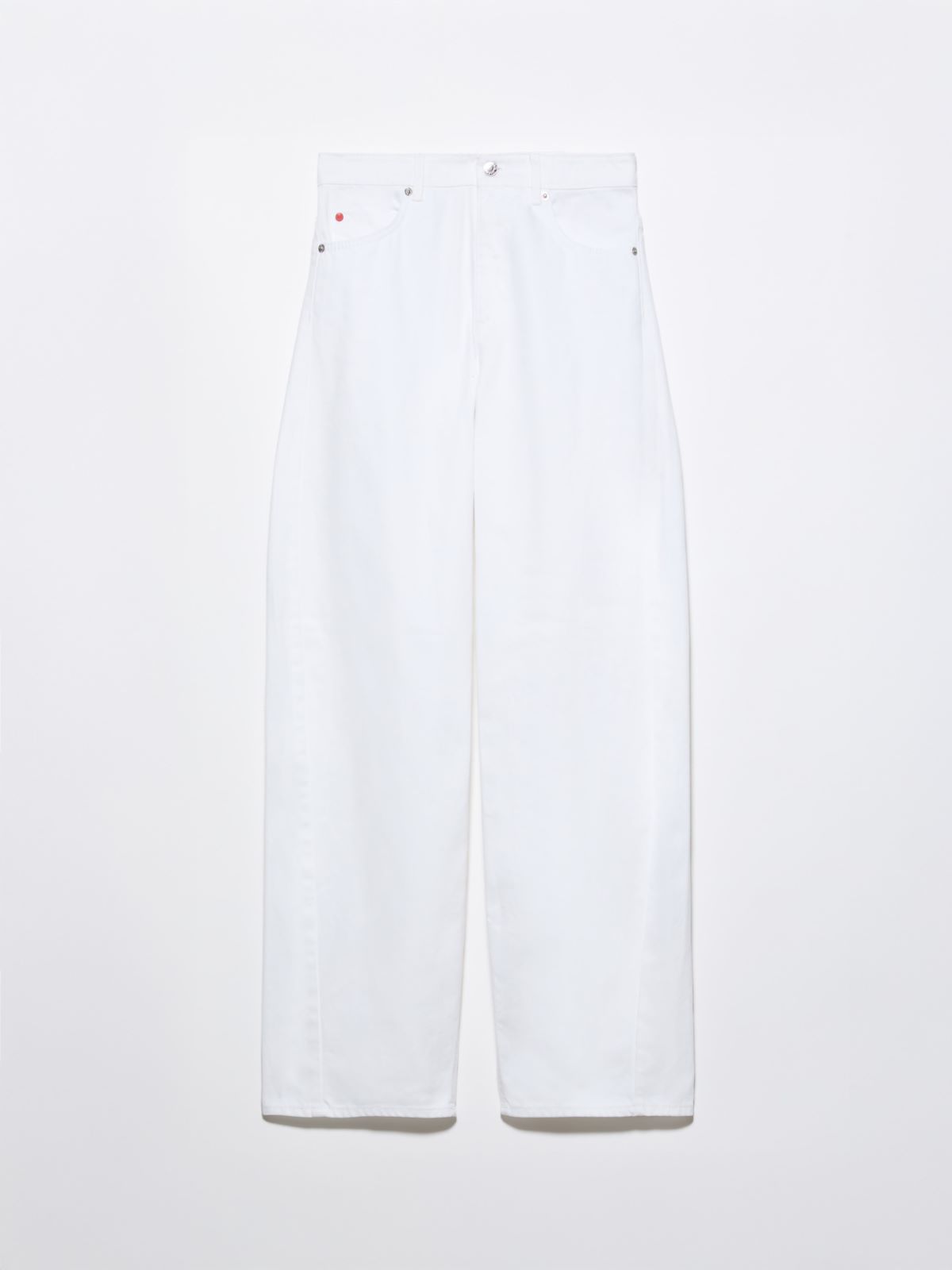 Barrel leg drill trousers - WHITE - MAX&Co. - 5