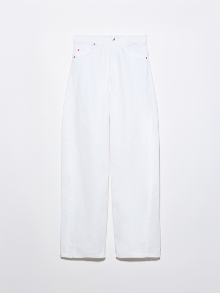 Barrel Leg Hose aus Drill - WEISS - MAX&Co.