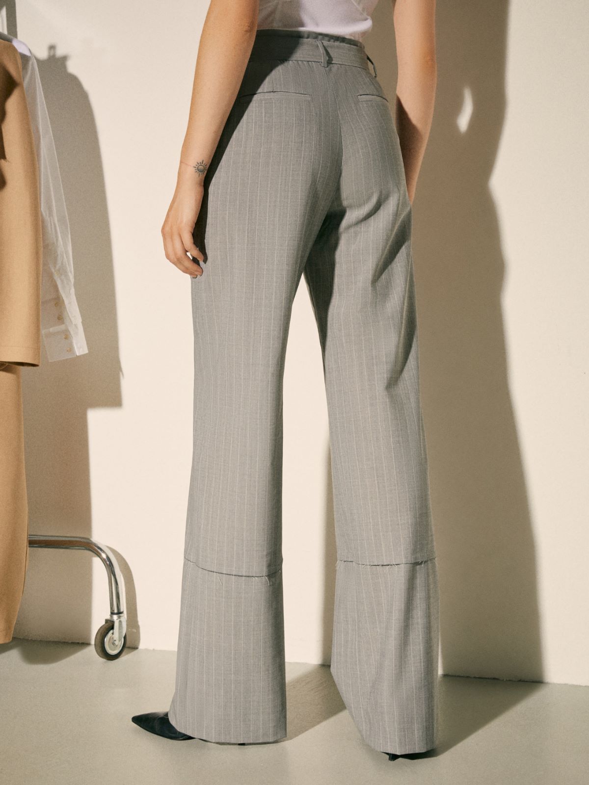 Pinstriped trousers Sami Miró &Co.llaboration - GREY - MAX&Co. - 2