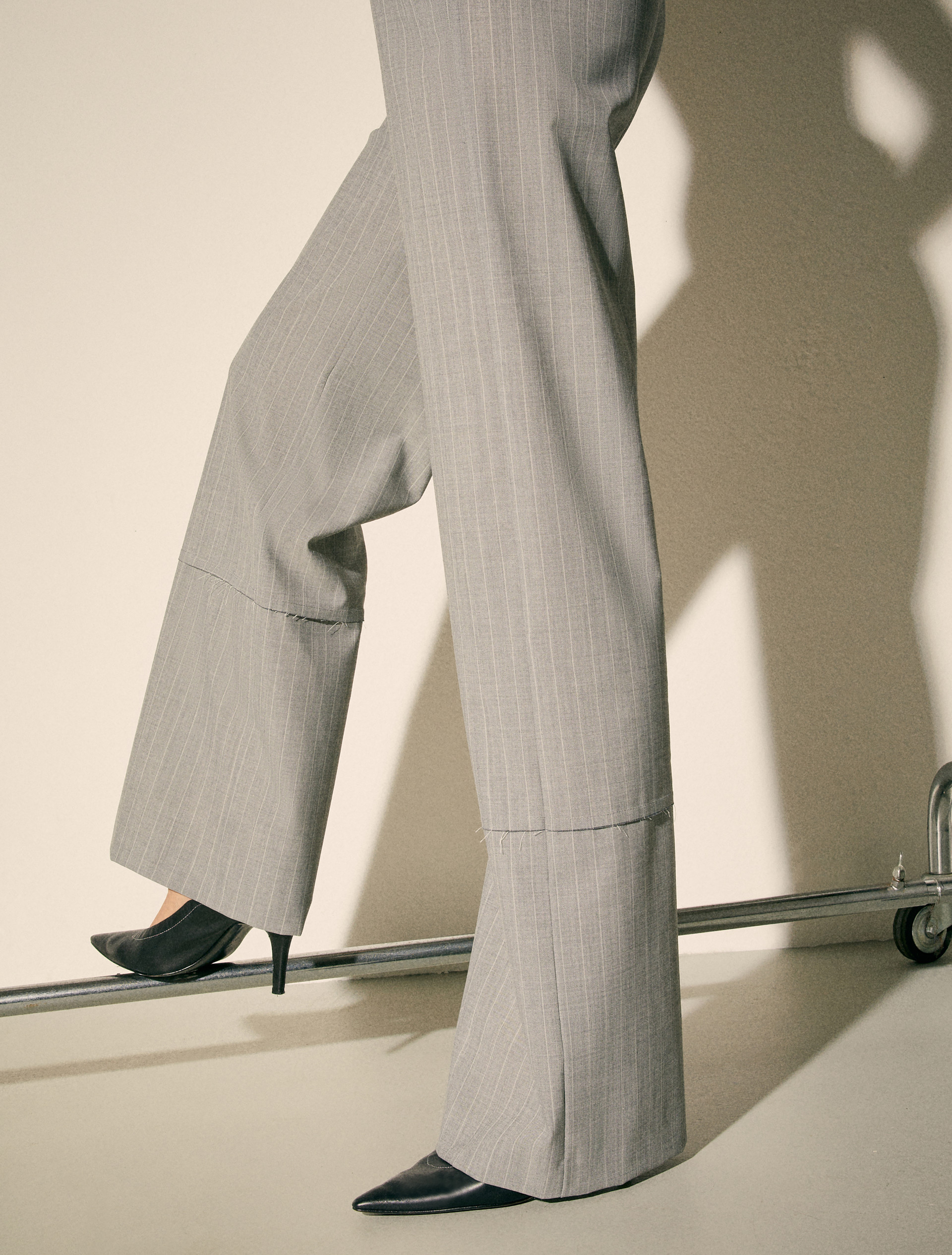 Pinstriped trousers Sami Miró &Co.llaboration - GREY - MAX&Co. - 3