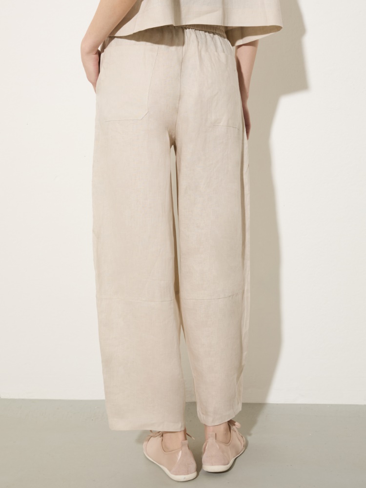 Embroidered linen trousers - MAX&Co. - 2