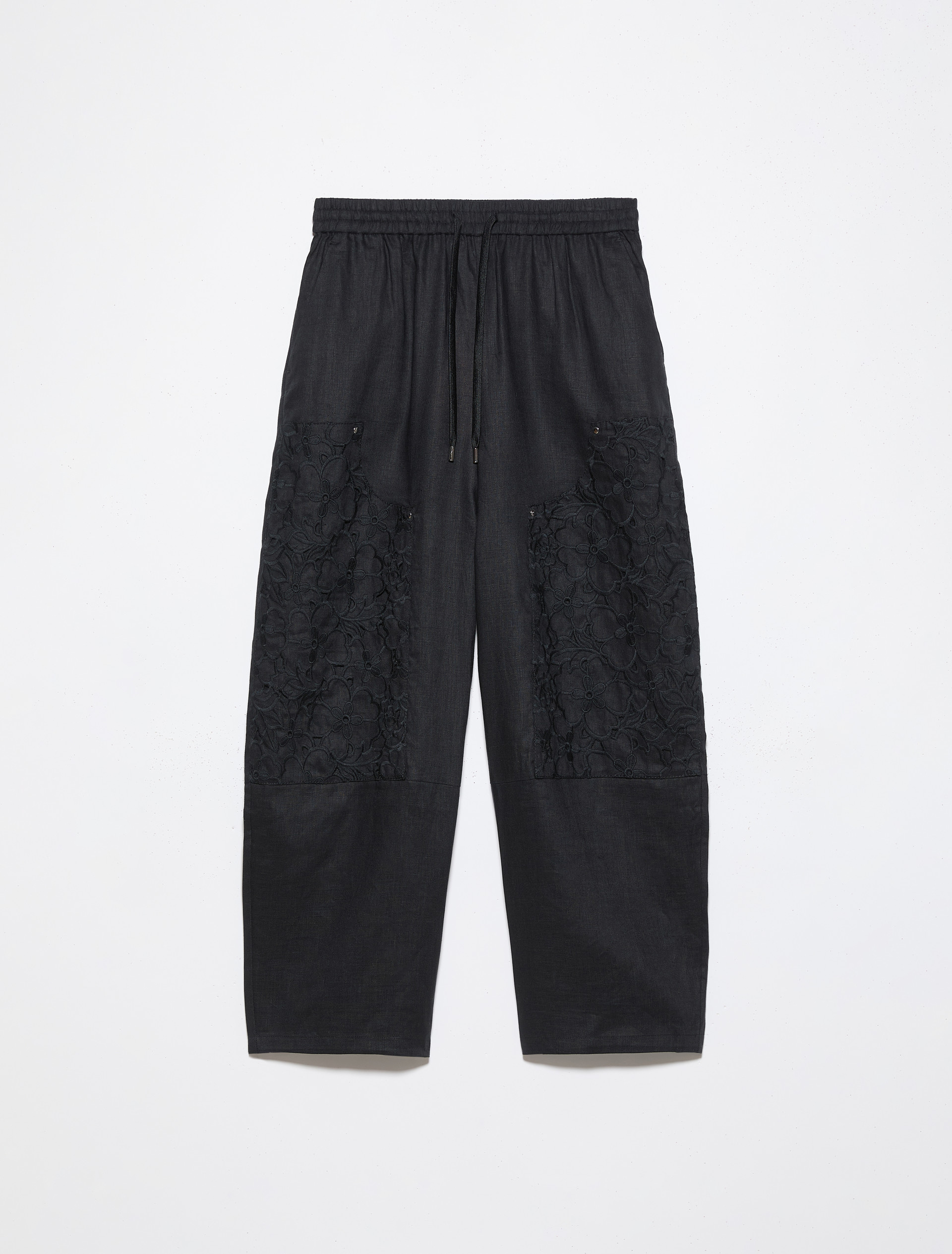 Pantaloni in lino con ricami - MAX&Co.
