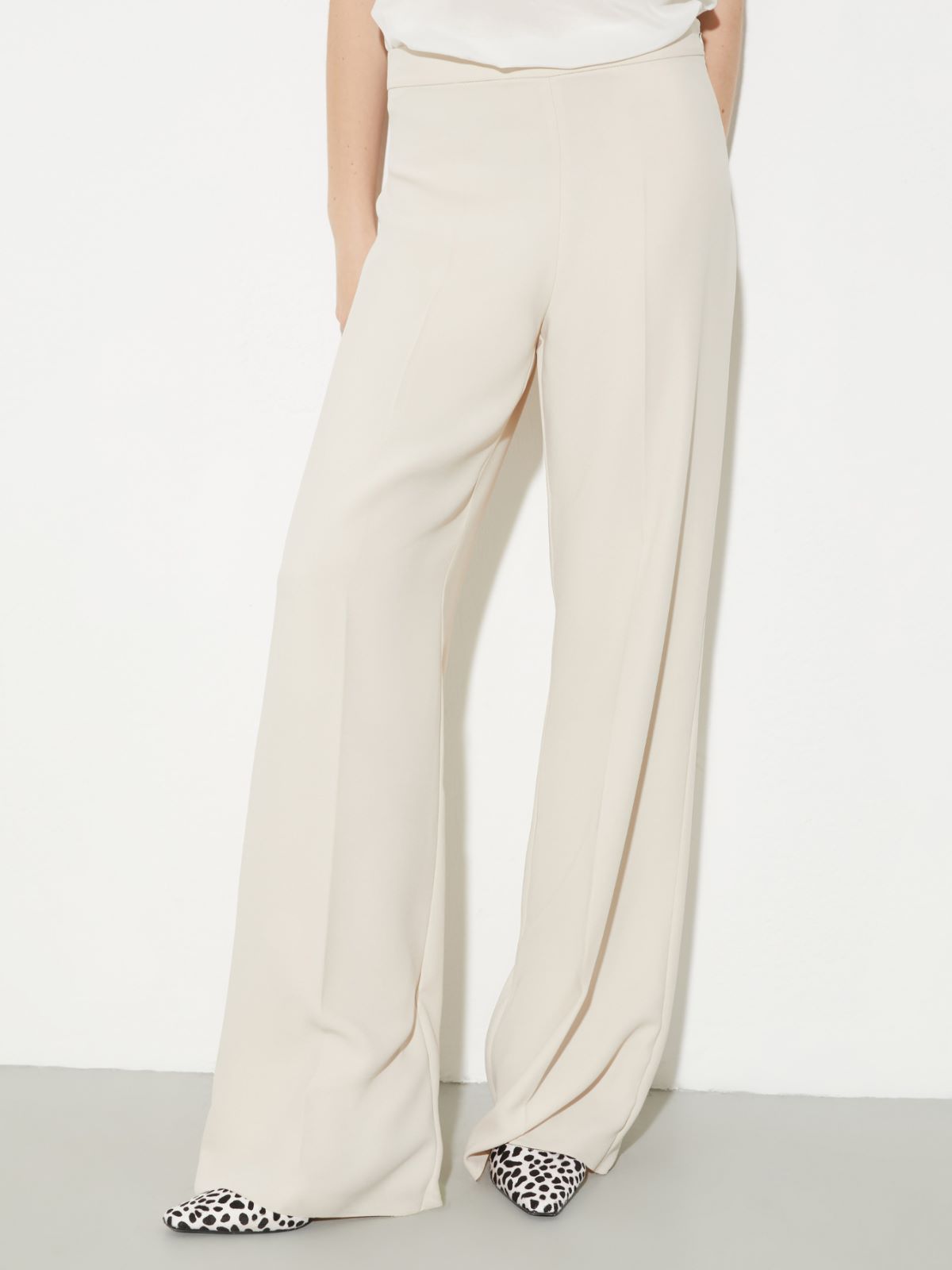 Envers satin trousers - BEIGE - MAX&Co.