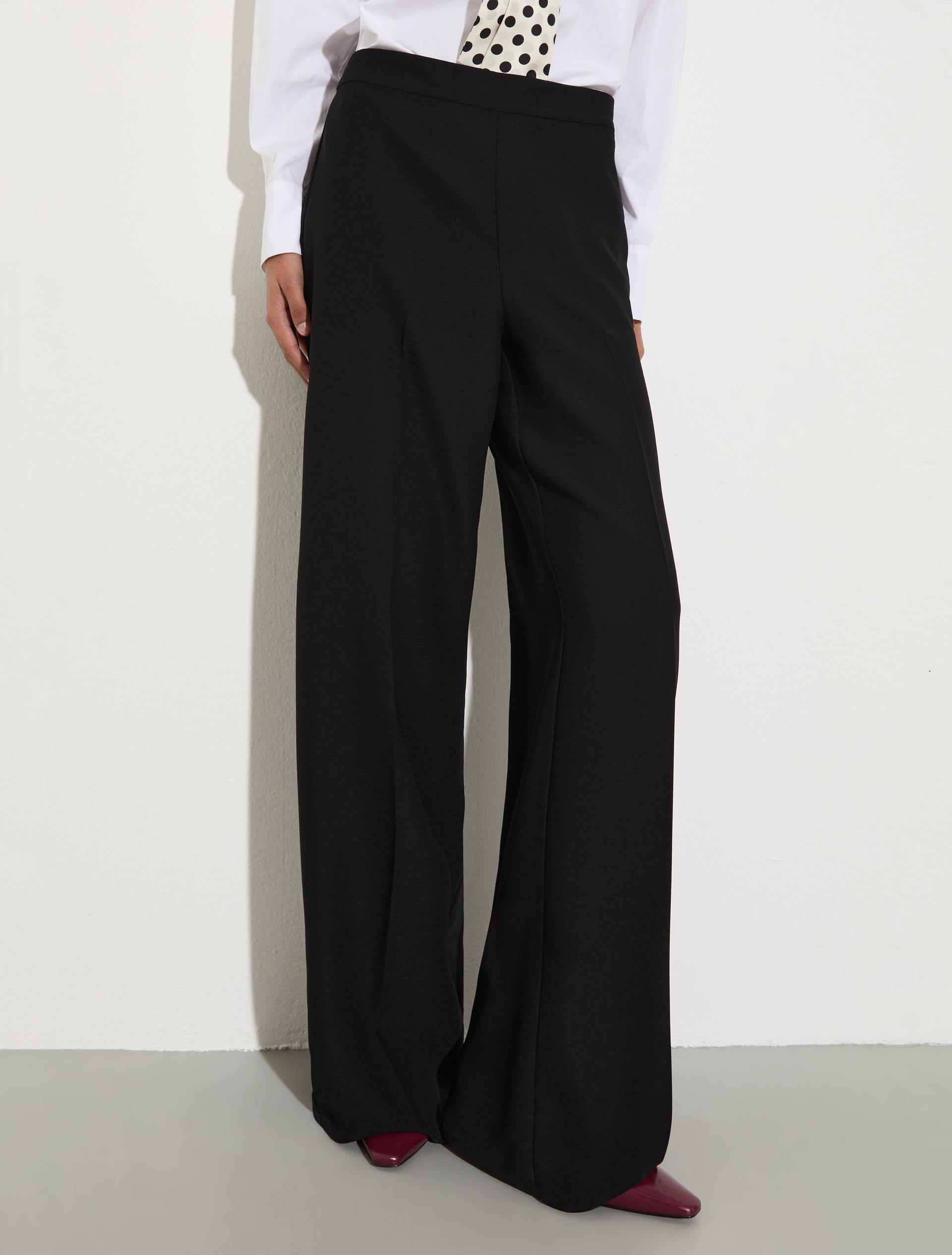 Envers satin trousers - BLACK - MAX&Co.