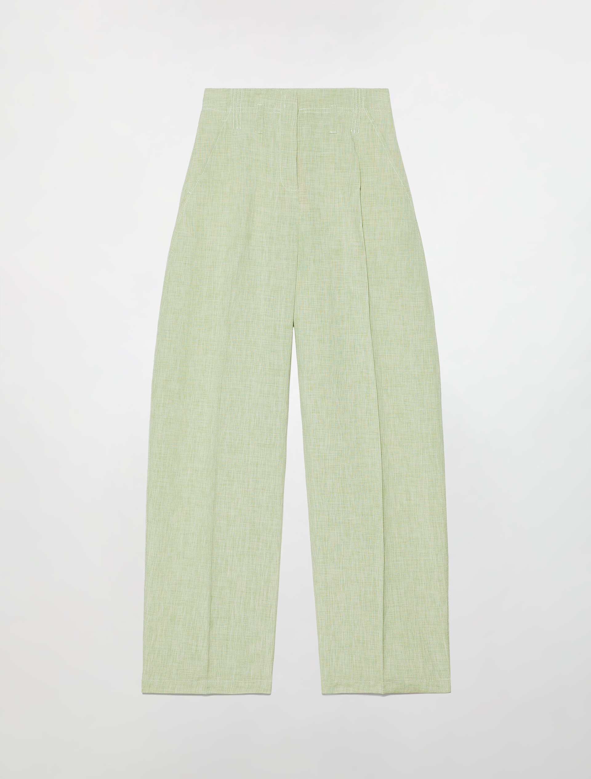 Linen blend trousers - GREEN - MAX&Co. - 5