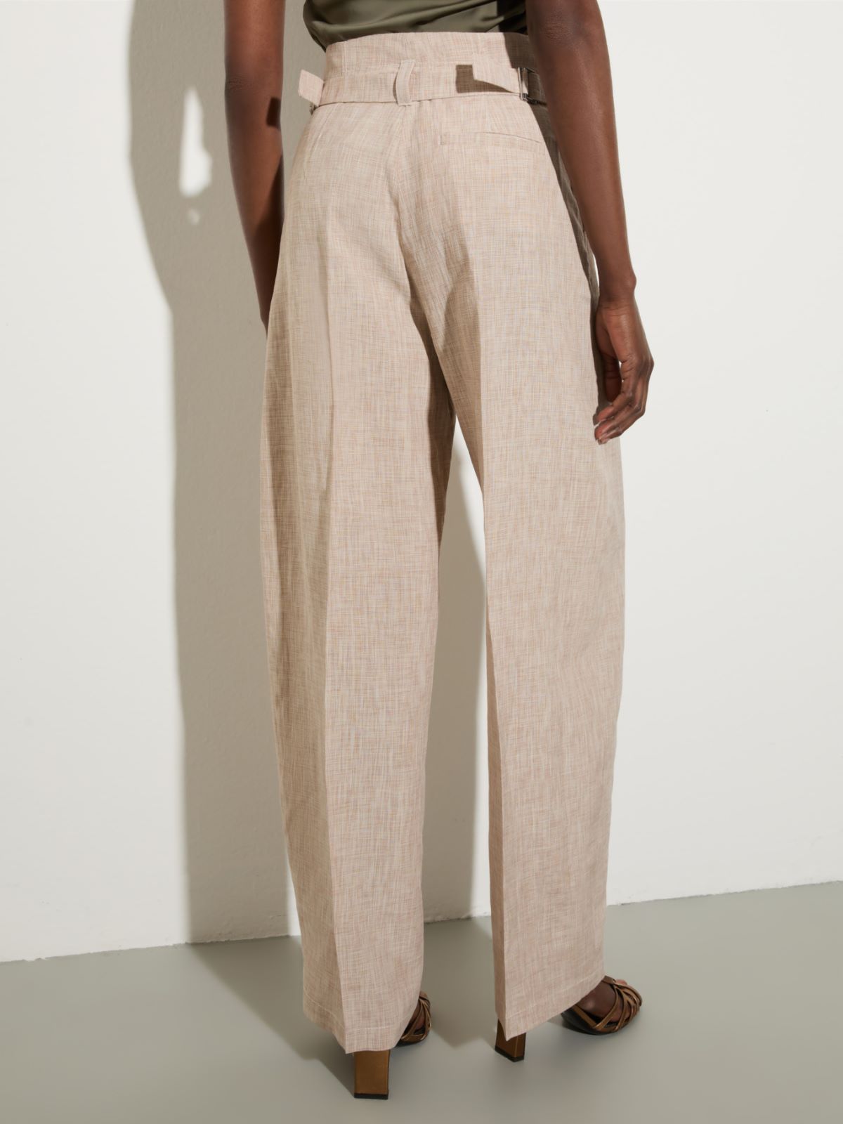 Linen blend trousers - BEIGE - MAX&Co. - 2