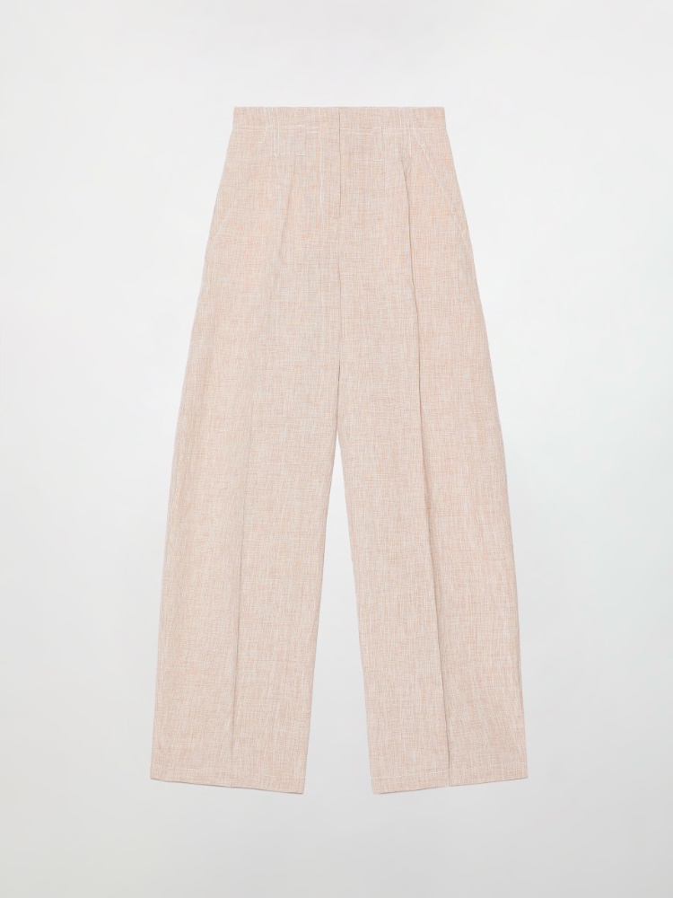 Linen blend trousers - BEIGE - MAX&Co.