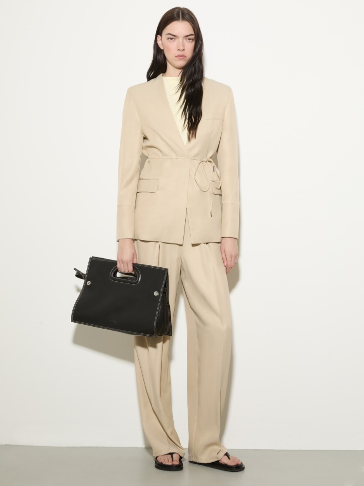Flowing paperbag trousers - BEIGE - MAX&Co.