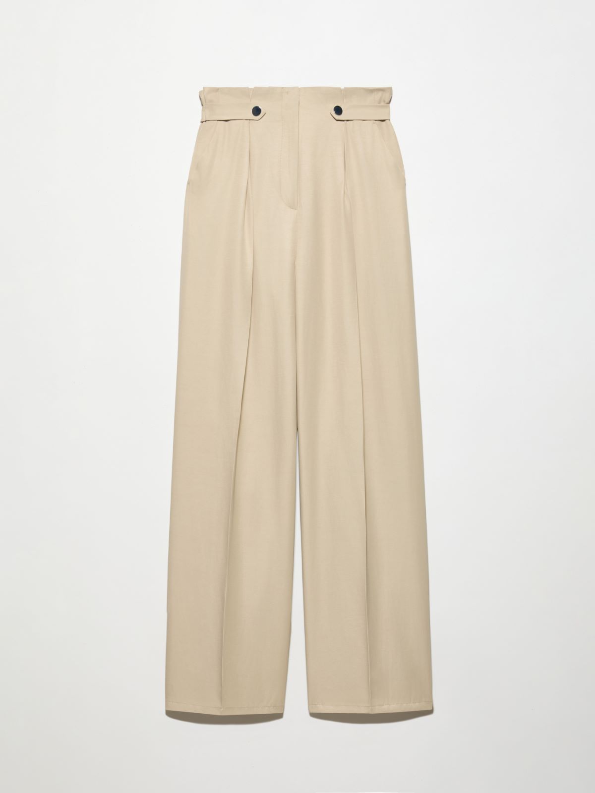 Flowing paperbag trousers - BEIGE - MAX&Co.
