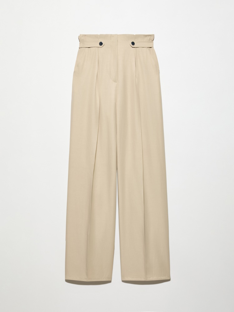 Flowing paperbag trousers - BEIGE - MAX&Co.