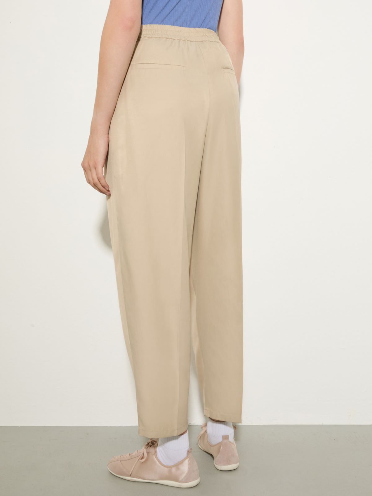 Pantaloni barrel leg fluidi - BEIGE - MAX&Co.
