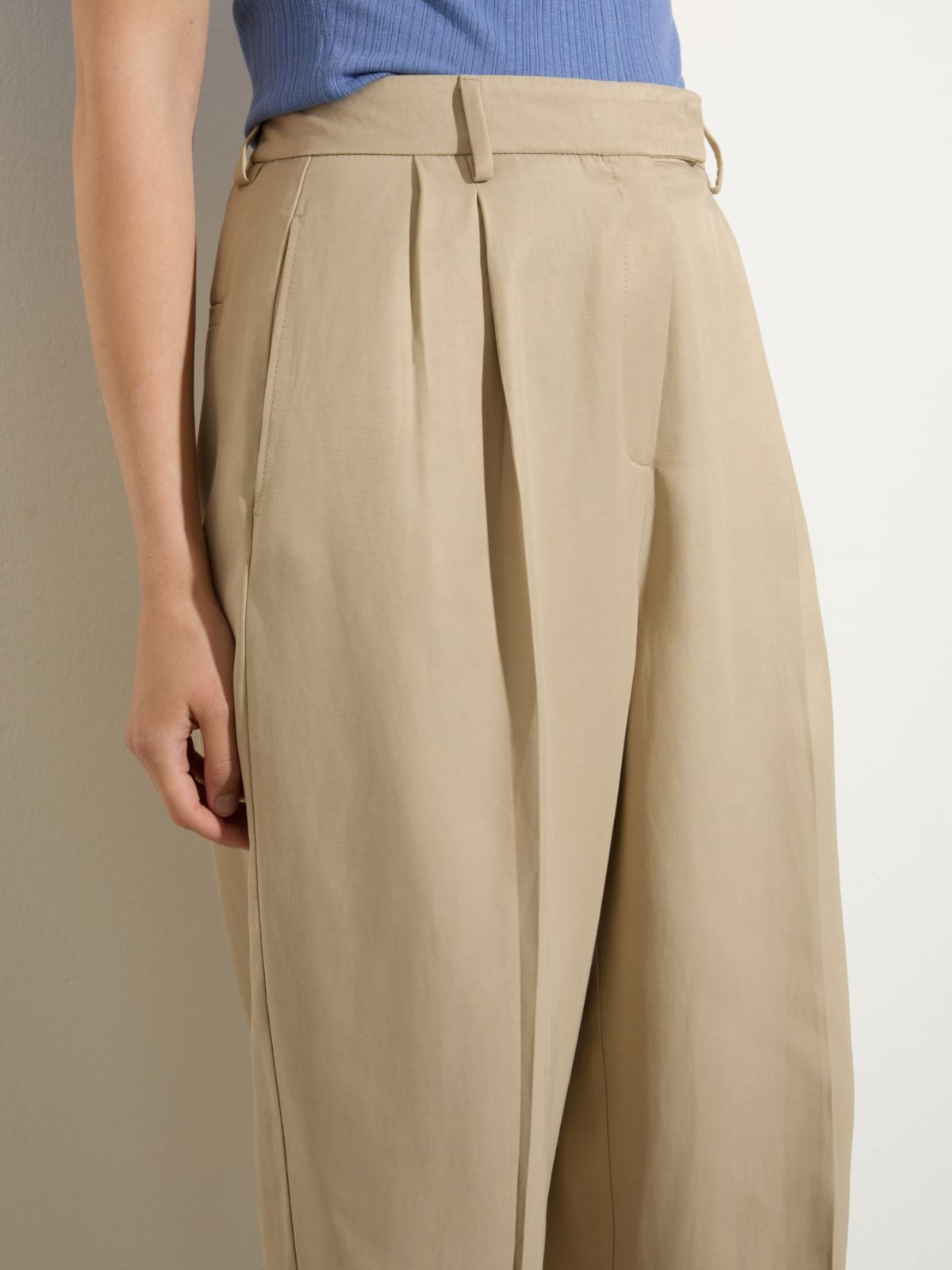 Pantaloni barrel leg fluidi - BEIGE - MAX&Co.