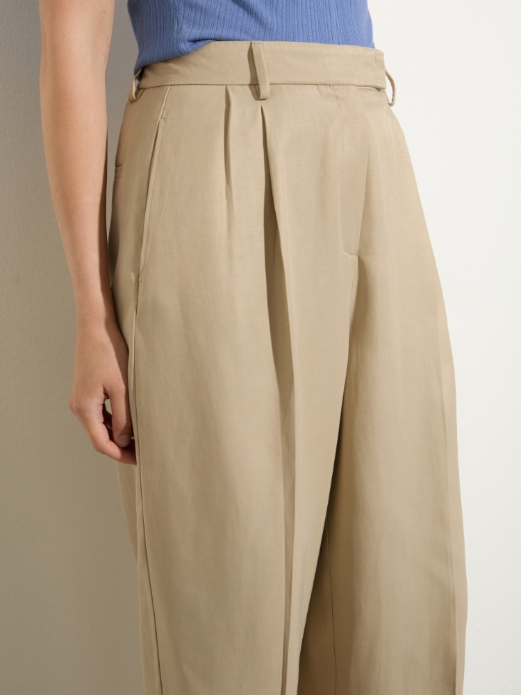 Pantaloni barrel leg fluidi - BEIGE - MAX&Co.