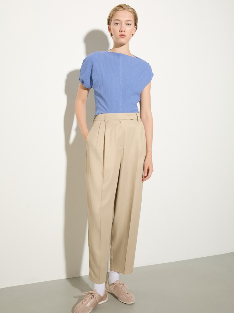 Pantaloni barrel leg fluidi - BEIGE - MAX&Co.