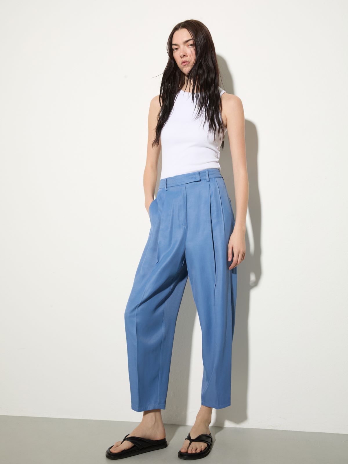 Pantaloni barrel leg fluidi - AVIO - MAX&Co.