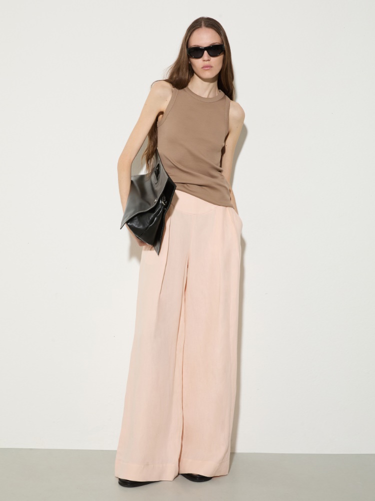 Wide-fit pure linen trousers - MAX&Co. - 5