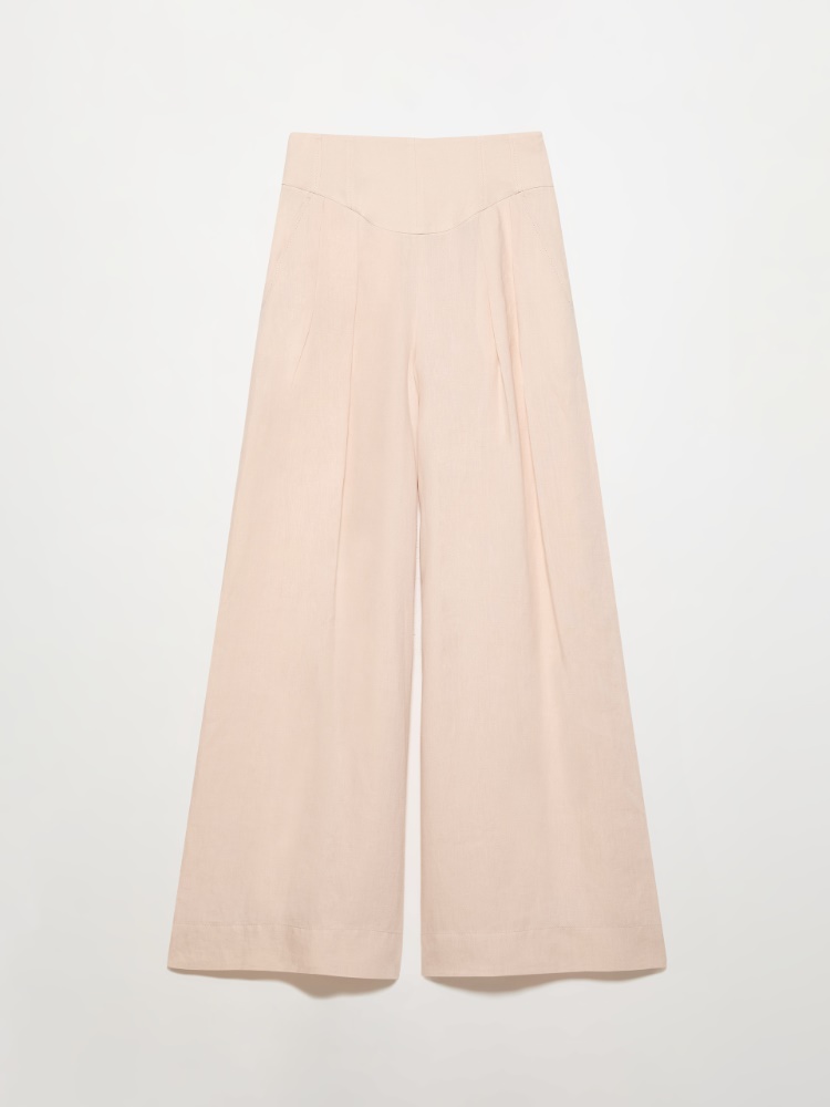 Wide-fit pure linen trousers - MAX&Co. - 6
