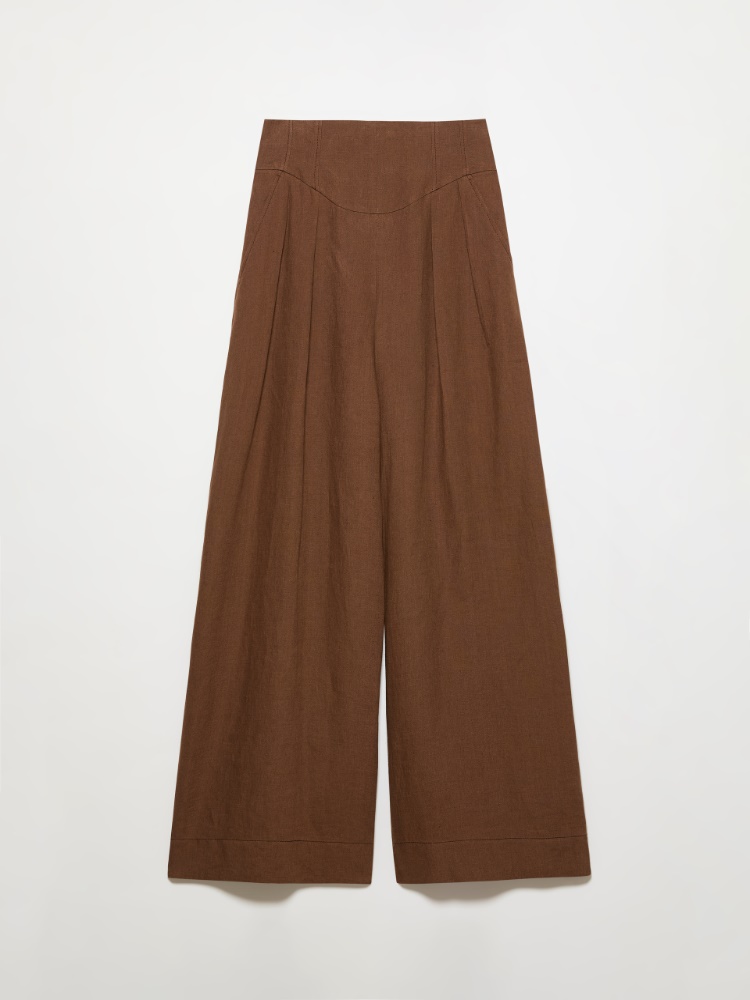 Wide-fit pure linen trousers - MAX&Co. - 6