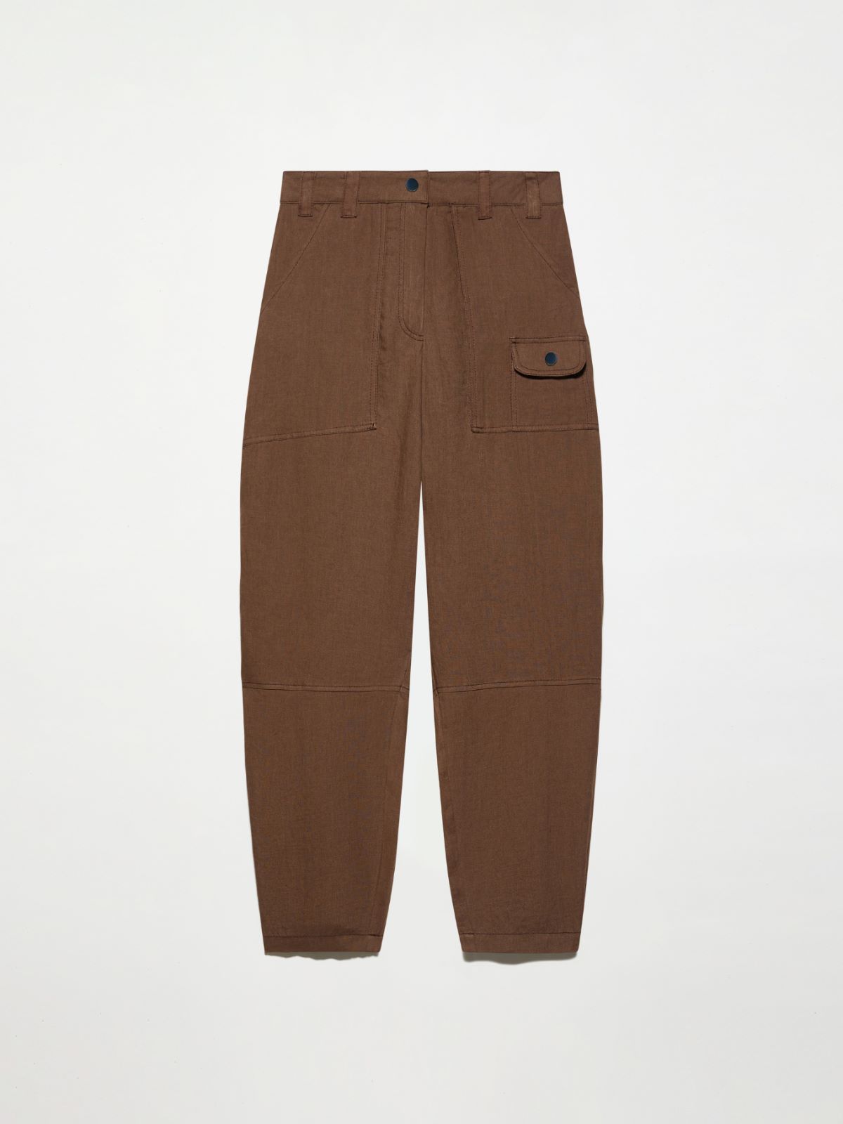 Pantaloni barrel in puro lino - CAFFE` - MAX&Co.