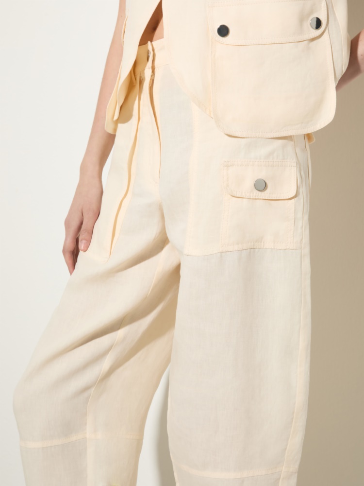 Pantaloni barrel in puro lino - MAX&Co. - 3