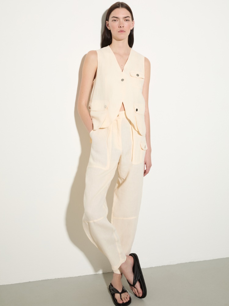 Pantaloni barrel in puro lino - MAX&Co.