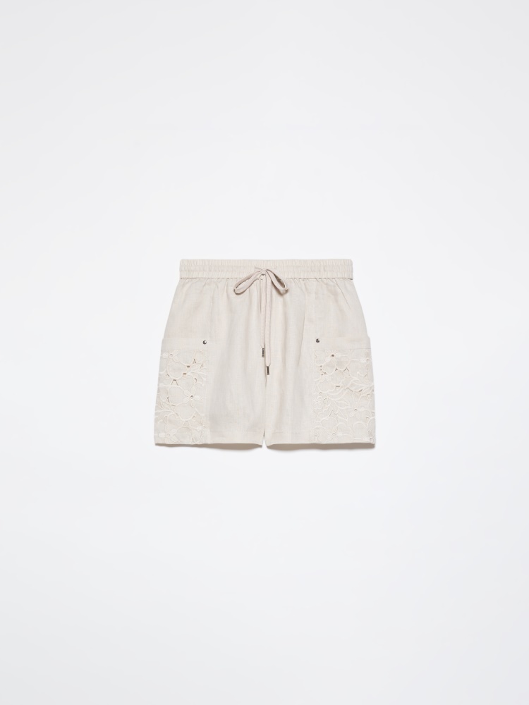Embroidered linen shorts - MAX&Co. - 5