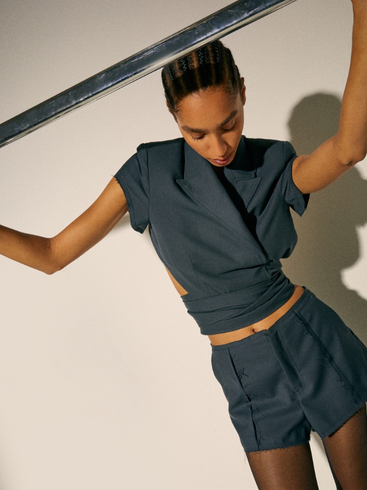 Gabardine blazer top Sami Miró &Co.llaboration - MAX&Co. - 3