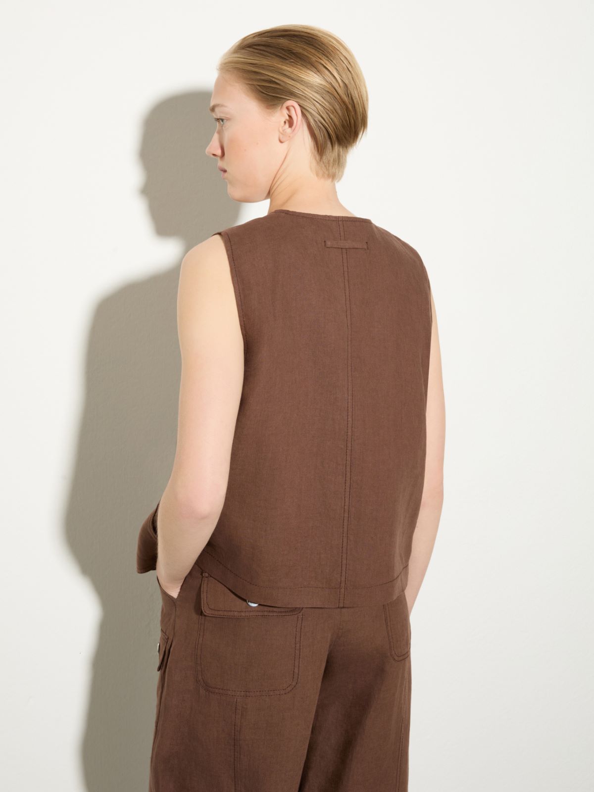 Gilet in puro lino - CAFFE` - MAX&Co.