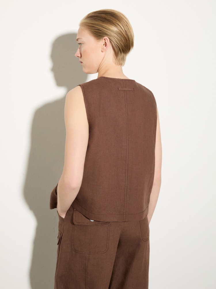 Gilet in puro lino - CAFFE` - MAX&Co.