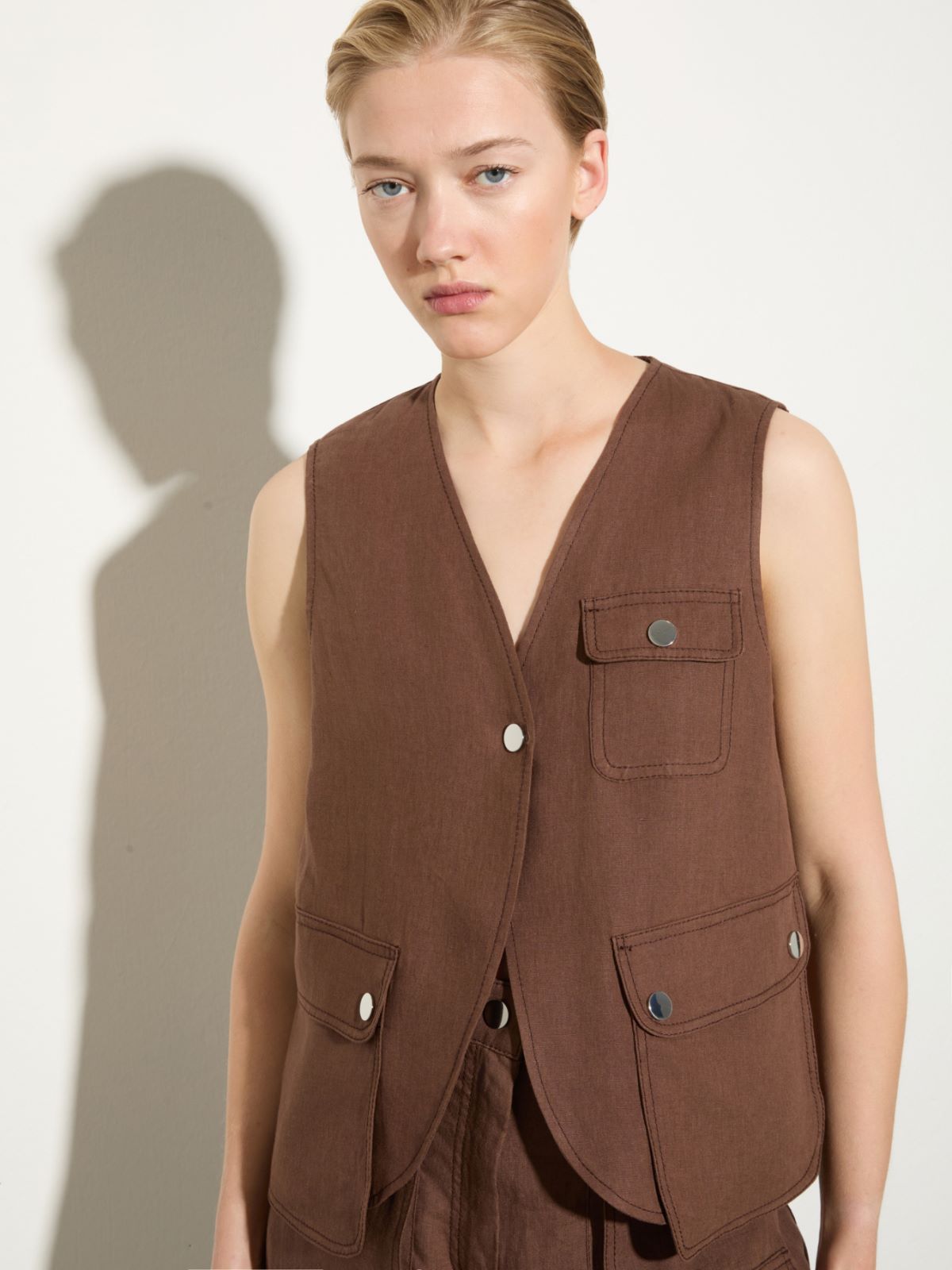 Gilet in puro lino - CAFFE` - MAX&Co.