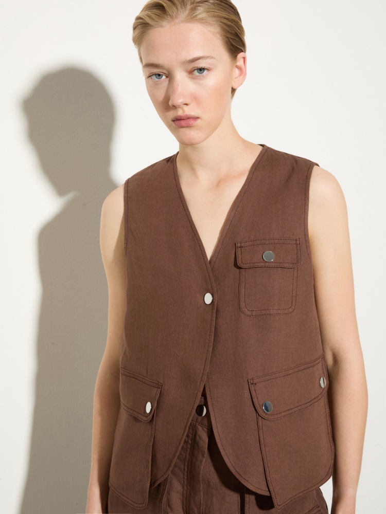 Gilet in puro lino - CAFFE` - MAX&Co.