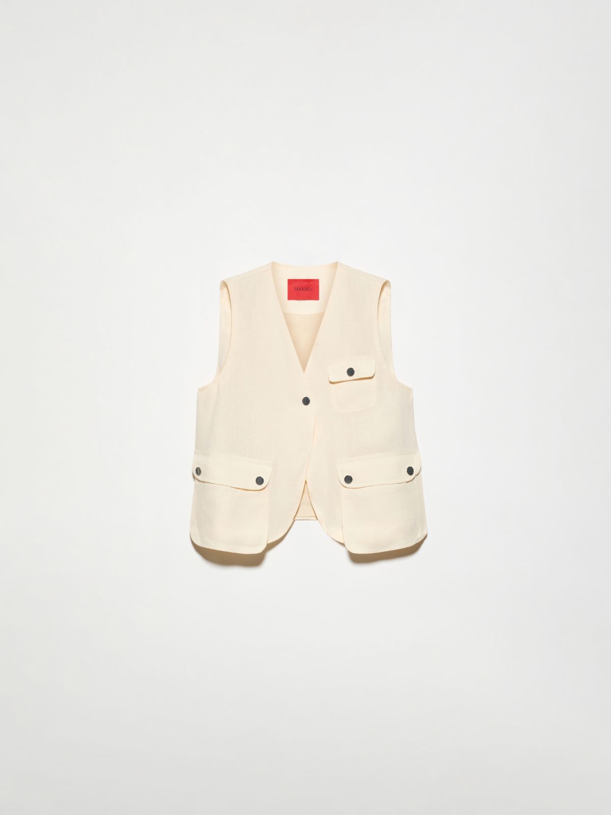 Gilet in puro lino - LATTE - MAX&Co.