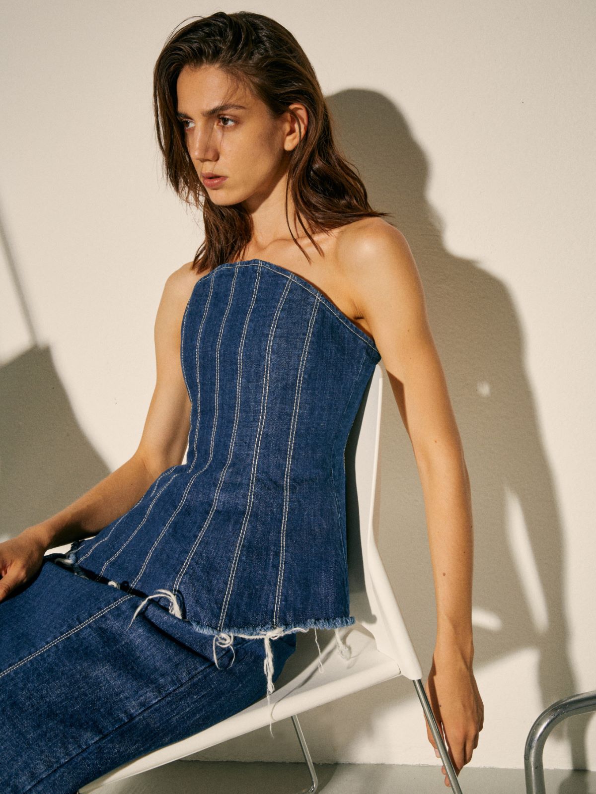 Denim corset Sami Miró &Co.llaboration - MIDNIGHTBLUE - MAX&Co.