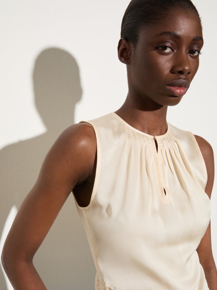 Top aus Satin mit Drapierungen - MAX&Co. - 3