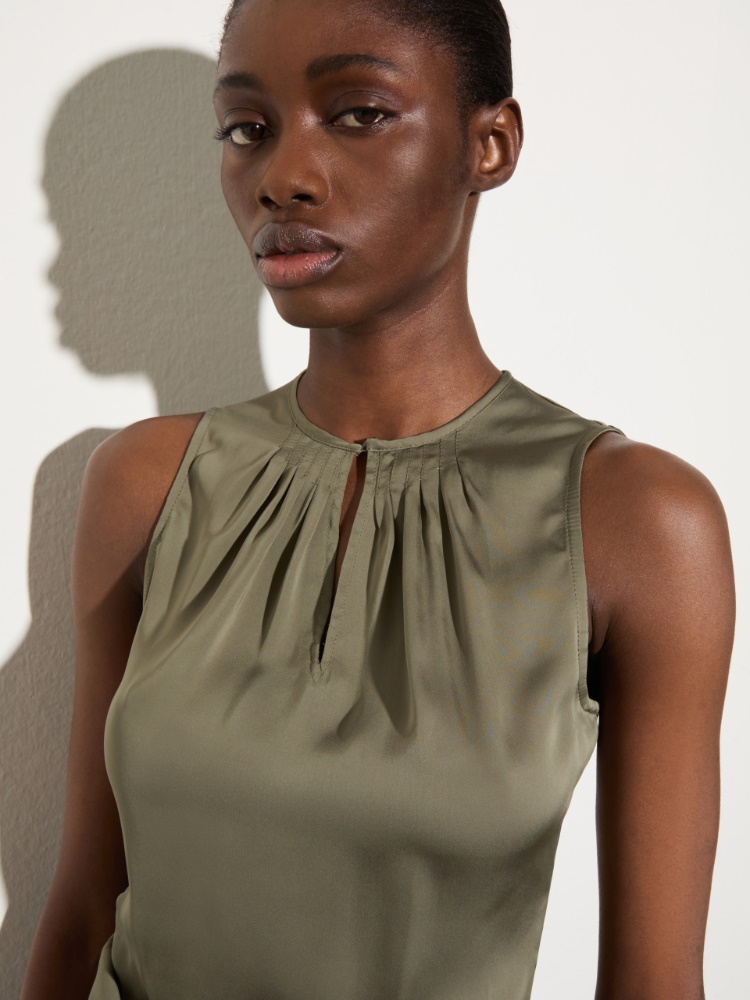 Top aus Satin mit Drapierungen - MAX&Co. - 3