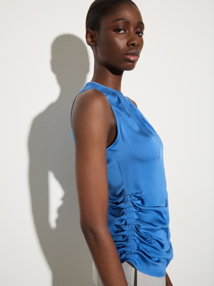 Top aus Satin mit Drapierungen - MAX&Co. - 3