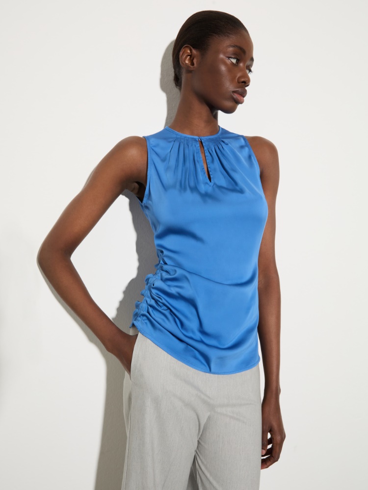 Satin top with draping Satin top with draping - AVIO - MAX&Co.