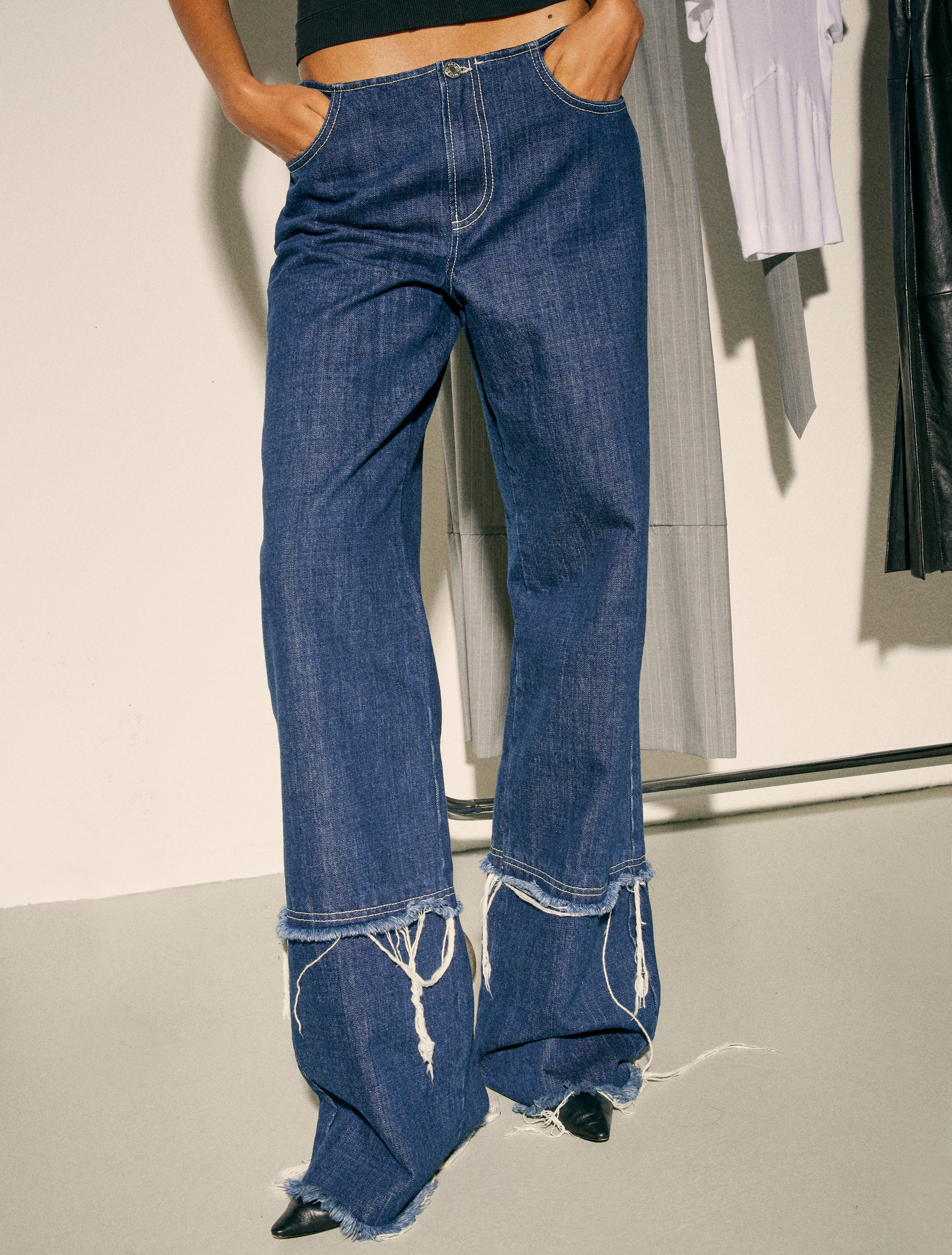 Frayed jeans Sami Miró &Co.llaboration - MIDNIGHTBLUE - MAX&Co.
