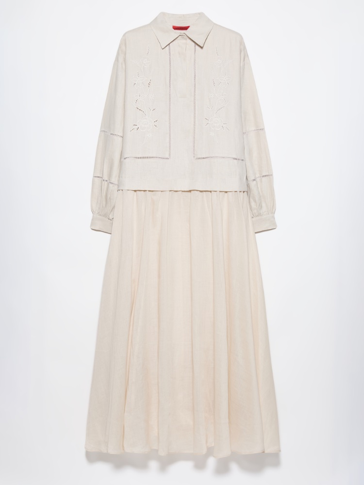 Long linen and muslin dress - MAX&Co. - 5